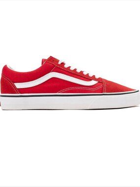 Vans Old Skool Racing Red True White Skate Shoes Sneakers Unisex WM 7.5/ MN 6